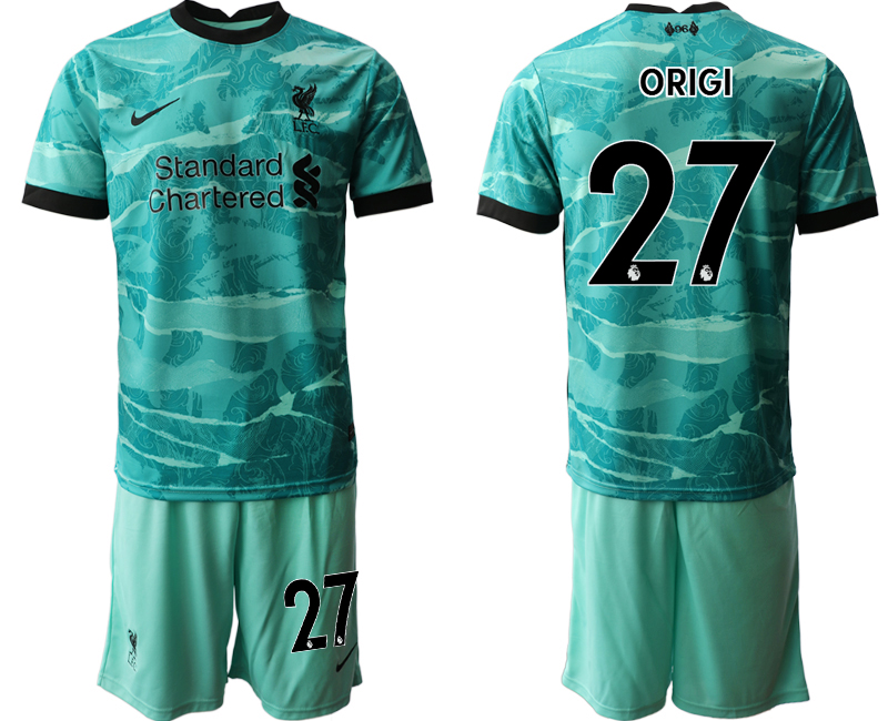 Men 2020-2021 club Liverpool away #27 green Soccer Jerseys